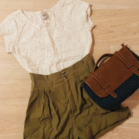 H&M Pants - Chic Olive High Waisted Shorts | H&M